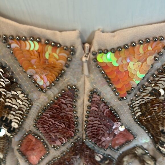 ASOS Sequined Crosscross Mini Dress 6 - Picture 6 of 9